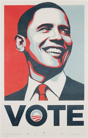 Shepard Fairey Vote - offset litografico, es. 526/5000 cm. 97x63