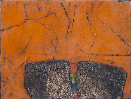 ROBERTO GAETANO CRIPPA (1921-1972)Rocks, 1966 Amiantite, sughero, collage e...