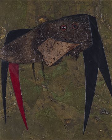 ROBERTO GAETANO CRIPPA (1921-1972)Oiseau, 1970 Amiantite, sughero, collage e...