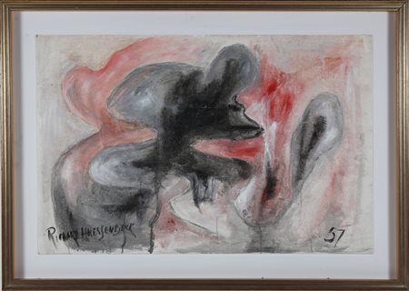 HUELSENBECK RICHARD (1892 - 1974) Senza titolo. 1957. tecnica mista su tela...