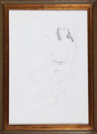 SAETTI BRUNO (1902 - 1984) Nudo femminile. Litografia. Cm 25,00 x 35,00....