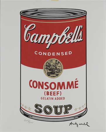WARHOL ANDY (1928 - 1987) Campbell's Soup. Litografia. Cm 40,00 x 50,00....