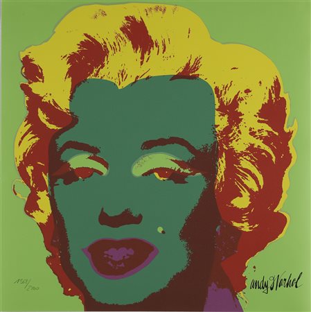 WARHOL ANDY (1928 - 1987) Marilyn. Litografia. Cm 60,00 x 60,00. 1368/2900....