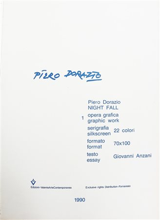DORAZIO PIERO (1927 - 2005) Night Fall. 1990. Serigrafia. Cm 70,00 x 100,00....