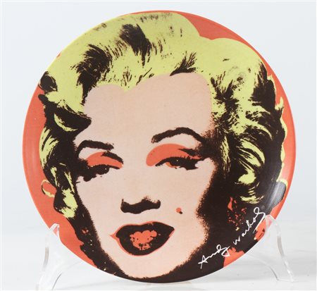 WARHOL ANDY (1928 - 1987) Piatto Marilyn Monroe. Ceramica. Cm 22,00 x 22,00 x...