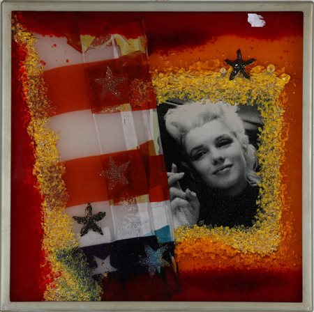 RONDA OMAR (n. 1947) Marilyn Frozen. 2005. Plastic. Cm 50,00 x 50,00. Al...