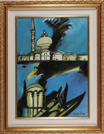 BRINDISI REMO (1918 - 1996) Venezia. olio su tela,. Cm 50,00 x 70,00. Firma...