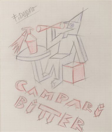 FORTUNATO DEPERO (Fondo 1882 - Rovereto 1960) BITTER CAMPARI. L'Aperitivo,...