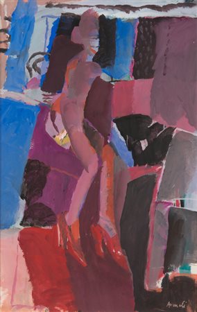 MARCELLO AVENALI (Roma 1912 - 1981) Figura femminile, anni '70 Tempera su...