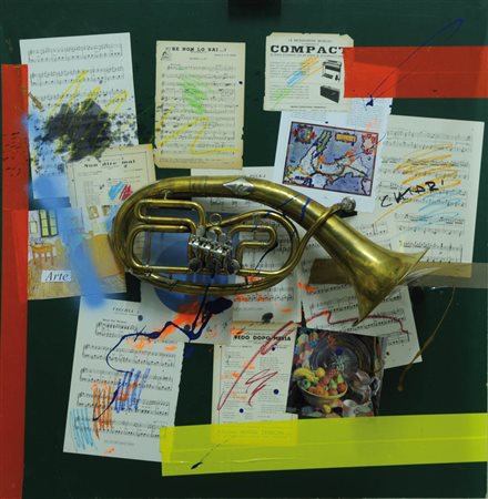 GIUSEPPE CHIARI 1926 - 2007 " Vecchio trombone ", 2006 Assemblaggio su...