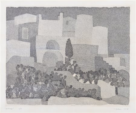 NUNZIO GULINO (1920)Sperlonga, 1973 AcquaforteLastra Cm 25x31Foglio Cm...