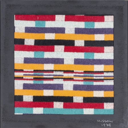 OTTAVIO MISSONI (1921-2013)Senza titolo, 1979 ArazzoCm 38x38Firma e datazione...