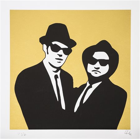 MARCO LODOLA (1955)Blues Brothers SerigrafiaCm 70x70Firma a matita in basso a...