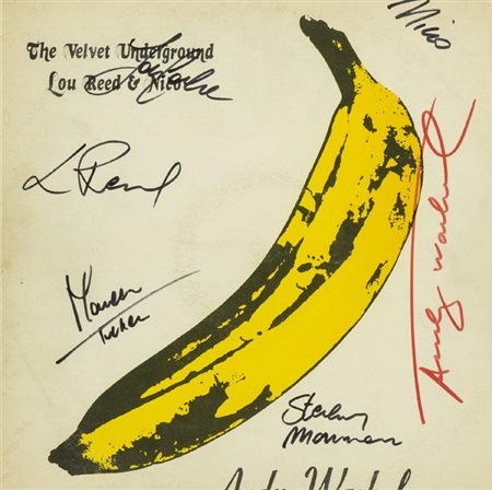 Andy Warhol Te Velate Underground Vinilico con copertina, cm. 30x30 Firma di...