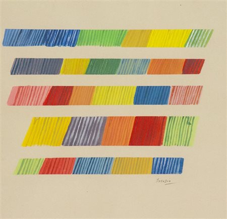 Piero Dorazio Senza titolo 1969 Acquerello su carta, cm. 39x39 Firmato in...