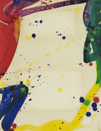 Sam Francis Senza titolo 1965 Acrilico su carta, cm. 37,5x30 Sul verso:...