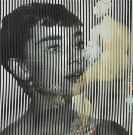 Malipiero Osmosi Audrey Hepburn - Ingres Collage , cm. 46x46. Sul verso:...