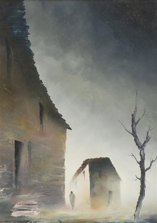 Natalino Mucci Primo mattino Olio su tela, cm. 70x50 Firmato in basso a...