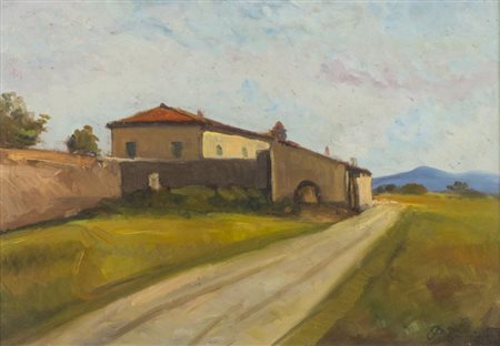 Paolo Turini Paesaggio Olio su faesite, cm. 35x50 Firmato in basso a destra;...