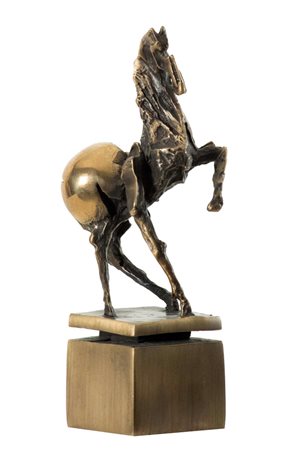 Nag Arnoldi Cavallo Scultura in bronzo, cm. 14,5x6x4, es. 26/50 Firma e...