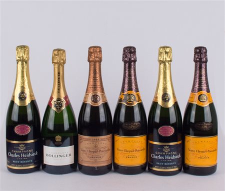 Champagne Brut Bollinger ( Tot. 6 bt 0,75 lt. ) Some damaged labels /...