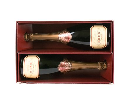 Champagne Grande Cuvée Krug ( Tot. 2 bt 0,75 lt. ) Good condition, with its...