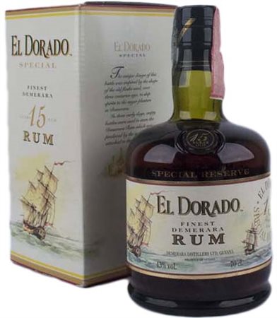 Rum Finest Demerara 15 years old, Guyana, El Dorado Special ( Tot. 1 bt 0,70...