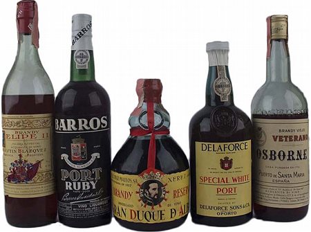 Spirits Selection Brandy & Porto ( Tot. 5 bt 0,75 lt.: 1 bt Porto Ruby,...