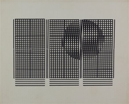Alfredo Pizzo Greco, Senza titolo, 1966, linoleumgrafia su carta swedish wood...