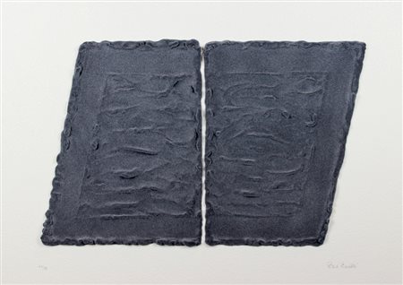 Pino Pinelli, Pittura Grigia, 2006, serigrafia materica su tavola, cm. 60x85,...