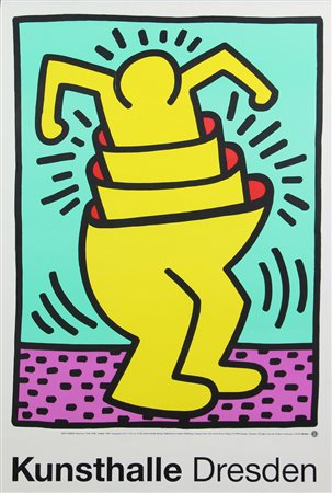 Keith Haring, Kunsthalle Dresden, manifesto su carta, cm. 90x60