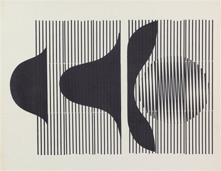 Alfredo Pizzo Greco, Senza titolo, 1966, linoleumgrafia su carta swedish wood...