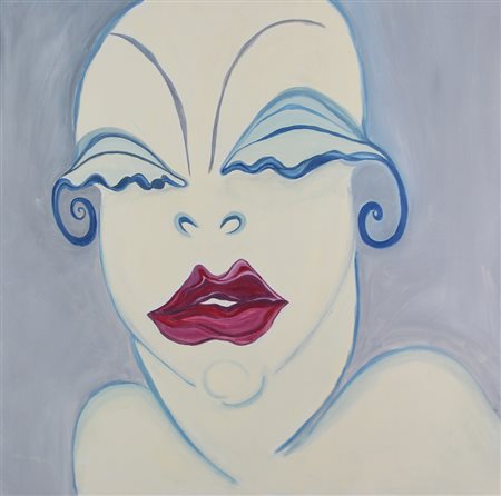 Cecilia Martinelli, Donna Lumaca, 2012, acrilico su tela, cm. 100x100,...