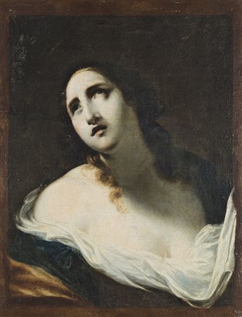 Scuola italiana del secolo XVII "Maddalena " olio su tela (cm 62x49). In...