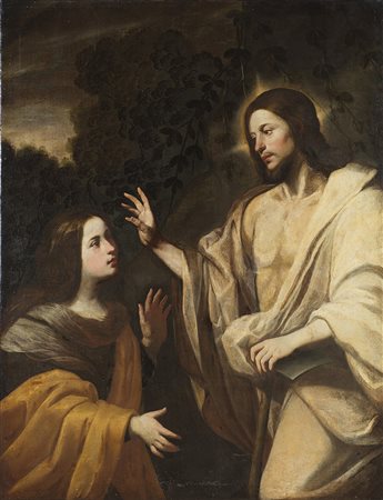 Scuola toscana del sec. XVII "Noli me tangere" olio su tela (cm 147x113)...