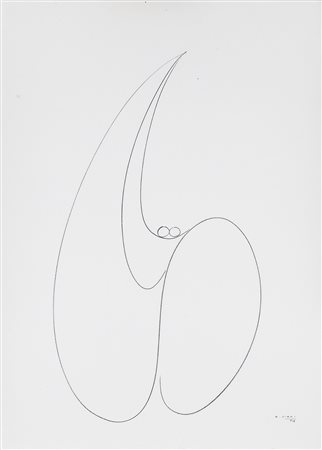 ALBERTO VIANI (1906-1989) Senza Titolo, 1978 Grafite su carta cm 70x50 Firma...