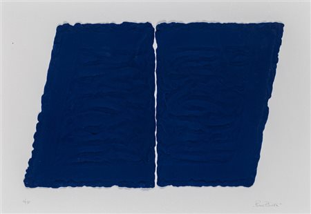 PINO PINELLI (1938) Pittura Blu, 2006 Serigrafia polimaterica cm 60x85 Firma...