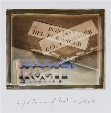 MAURIZIO GALIMBERTI (1956) Koch&hellip; Polaroid singola cm 10,2x10,3 Firma...