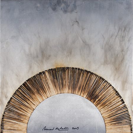 BERNARD AUBERTIN (1934-2015) Dessin de feu, 2009 Fiammiferi bruciati su...