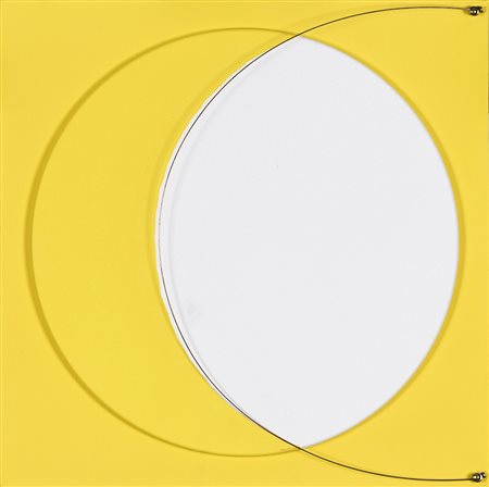 BRUNO BANI (1964) Eclissi white and yellow, 2013 Acrilici e filo di rame su...