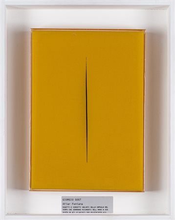 GIORGIO GOST (1962) After Fontana, 2016 Acrilici su tela inclusa in resina...