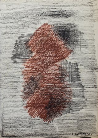 COSTANTINO GUENZI (1926-1989) Senza Titolo, 1965 Pastelli su carta cm 70x50...