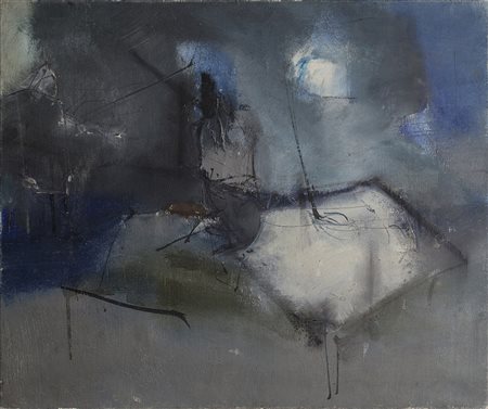 GIORGIO BONELLI (1941-1986) Senza Titolo, 1962 Olio su tela cm 46x55 Firma e...