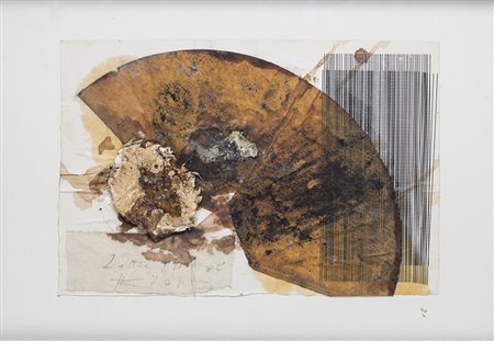 HENRI CHOPIN (1922-2008) Lettre, 1982 Collage e tecnica mista su carta...