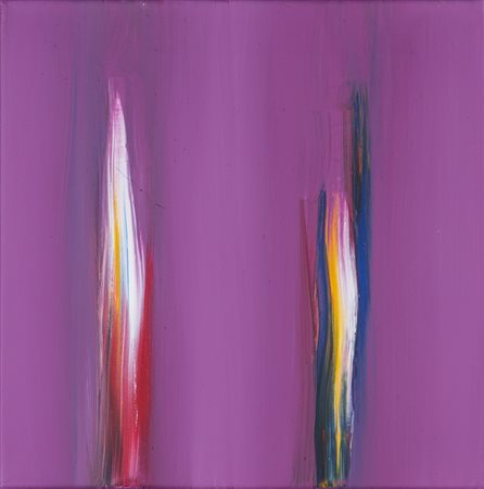 ENNIO FINZI (1931) Il verso del colore in viola, 2010 Olio su tela cm 30x30...