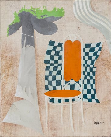 EMILIO TADINI (1927-2002) Senza Titolo (Il giardino freddo), 1966 Olio su...