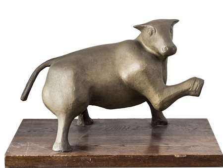 CARMELO CAPPELLO (1912-1996) Toro, 1941 Scultura in bronzio poggiante su base...