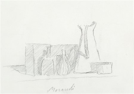 GIORGIO MORANDI (1890-1964) Natura Morta 1958matita su carta cm...