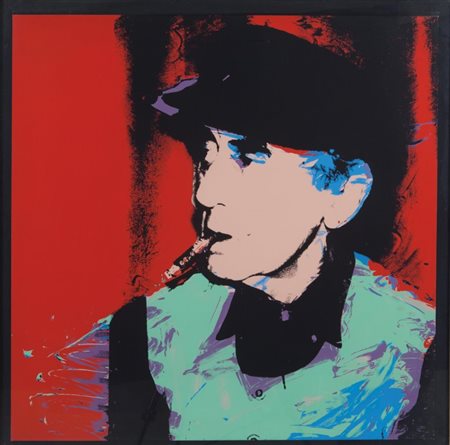 ANDY WARHOL (1928-1987) Ritratto di Man Ray 1974serigrafia su carta Bristol...