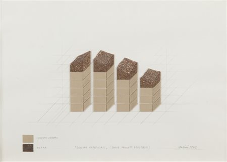 GIUSEPPE UNCINI (1929-2008) Colline Artificiali (serie progetti ecologici)...